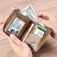 thumbnail image 4 of Kangaroo Wallet Men's RFID Blocking PU Leather Wallet with Zipper Multi Business Credit Card Holder Purse High Quality, 4 of 5