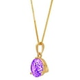thumbnail image 2 of 2 ct Brilliant Round Cut Solitaire Natural Amethyst 14k Yellow Gold Pendant with 18" Chain, 2 of 3