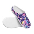 thumbnail image 3 of Daiia Skull colorful mushroom Print Women’s Fuzzy Slippers Memory Foam Lightweight House Shoes Cozy Loafer Flannel House Shoes-42/43, 3 of 7