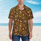 thumbnail image 2 of Fotbe Chrysanthemum turkey Camisa Hawaiana para Hombre Unisex – Camisa Casual de Verano con Botones de Manga Corta de Algodón y Lino,X-Large, 2 of 7
