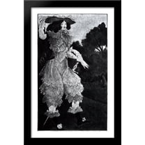 Mademoiselle de Maupin 26x40 Large Black Wood Framed Print Art by Aubrey Beardsley