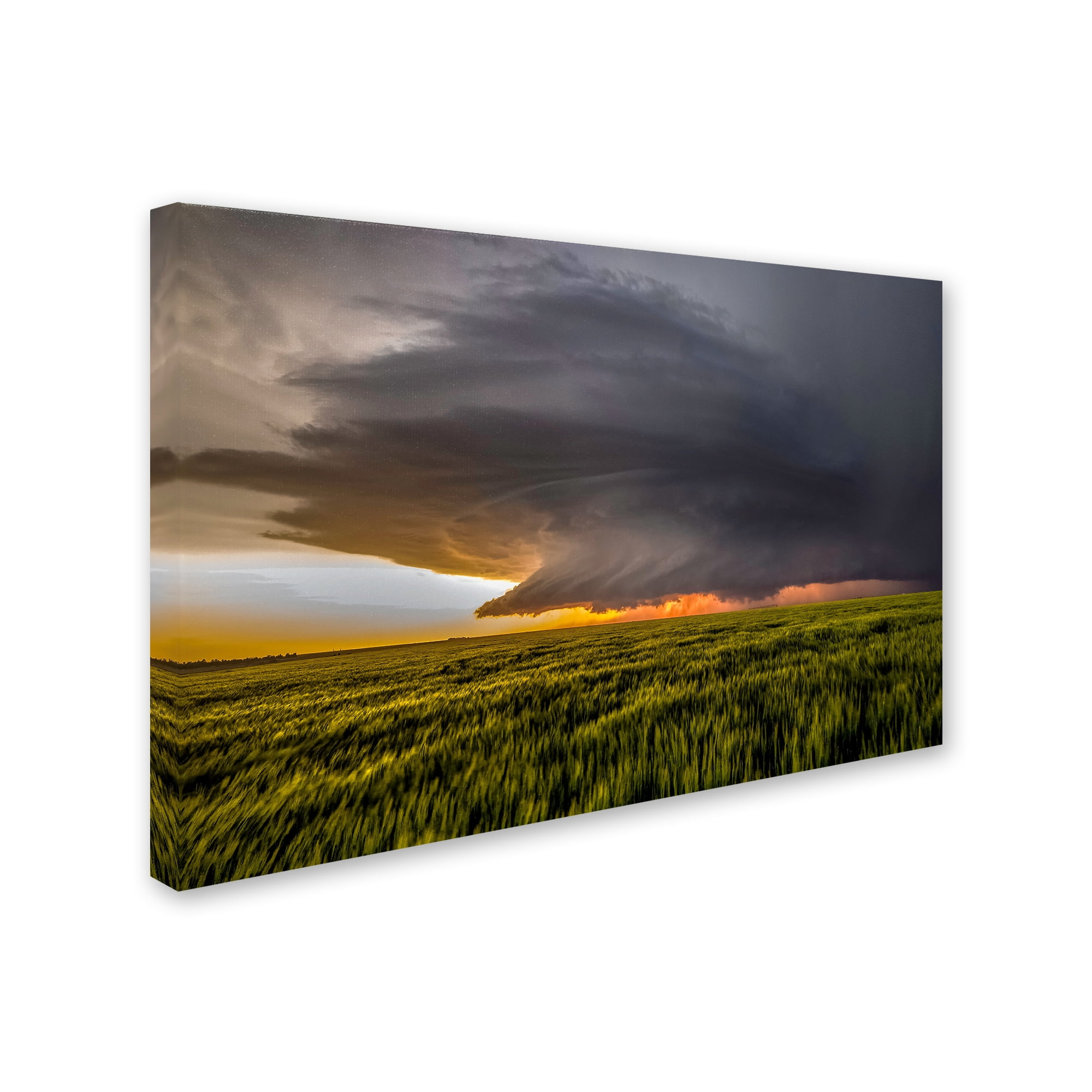 Trademark Fine Art 'Storm At Sunset' Canvas Art by Rob Darby