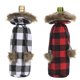 thumbnail image 1 of Funda para botella de vino navideña, diseño de suéter a cuadros para botella de vino, decoraciones compatibles con Navidad, bodas, cumpleaños y fiestas navideñas, 1 of 5
