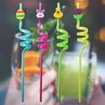 thumbnail image 4 of Drink Straw 12Pcs/Set Lovely Rabbit Decor Drink Straw Easter Style Festive Touch PET Cup Straw for Kids, 4 of 6