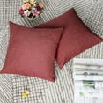 thumbnail image 5 of Unique Bargains 2 Pack Cotton Linen Throw Pillow Covers 18" x 18" Red, 5 of 8