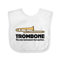 Inktastic Trombone Music Joke Band Boys or Girls Baby Bib