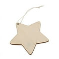 thumbnail image 6 of 60 x Wooden Star Shapes, Plain Wood Craft Tags with Hole (10cm), 6 of 8