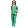 thumbnail image 3 of Doctor Costume for Kids, Role-playing Costumes Toddler Doctor Coat and Pants, Kids Lab Coat Career Day Costume for Boys Girls Green 9-10 Years, 3 of 5