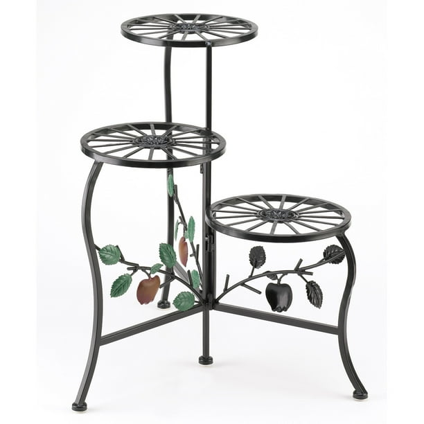Office Plant Stand, Decorative Wrought Iron 3 Tier Plant