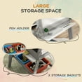 thumbnail image 4 of Qaba Easel for Kids, Art Easel with Paper Roll, Double Sided Whiteboard & Chalkboard with Painting Paper Stand, 2 Storage Boxes, 4 of 9