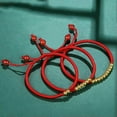 thumbnail image 2 of K-KED Pure 24K Yellow Gold Bracelet For Women 4mm Polish Bead Red String Handmade Link-1PCS Bead, 2 of 6