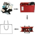 thumbnail image 6 of Purse Organizer Insert For Handbags, Silky Touching Bag Organizer Insert With Bottle Holder, Perfect for Speedy, Neverfull, Tote, ONTHEGO, Artsy, Handbag and More (Mini, Silky Red), 6 of 7