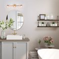 thumbnail image 6 of LNC Modern/Contemporary 3-Light Bathroom Vanity Light Gold Finish with Glass Shade, 6 of 11