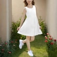 thumbnail image 5 of Ugoldhm Girls Sleeveless Pleated Neck Swing Dress with Pockets - Casual Comfy Summer Tank Dress (5-15 Years), 5 of 8