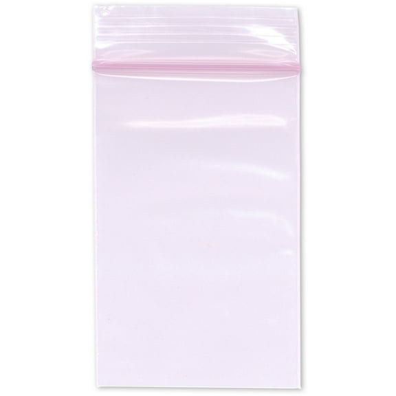 Plymor 2" x 3" (Case of 1,000), 2 Mil Anti-Static Zipper Reclosable Plastic Bags
