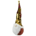 thumbnail image 5 of Northlight Santa Gnome Head with Sequined Jingle Bell Hat Christmas Decoration - 20" - Gold and Red, 5 of 6