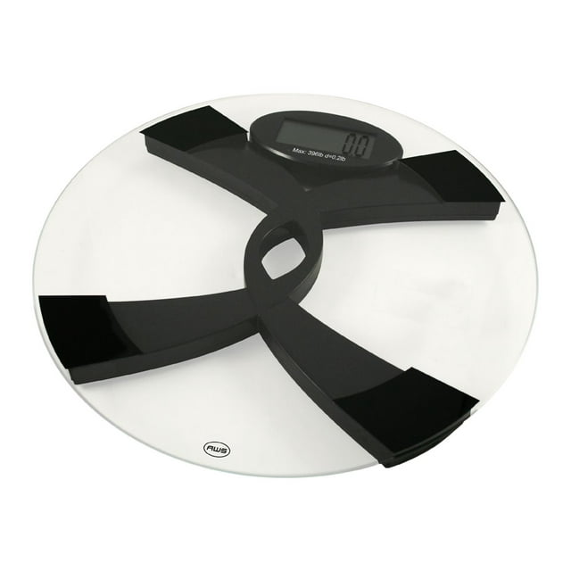 American Weigh Scales 396TBS Bi-Lingual Talking Bathroom Scale, White/Black
