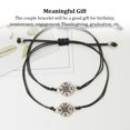 thumbnail image 4 of keepw 2 Pieces Couple Bracelets with Charm Adjustable Length Rope Wrist Jewelry Set Simple Hand-made Hand Chain Teenagers Wear, 4 of 6