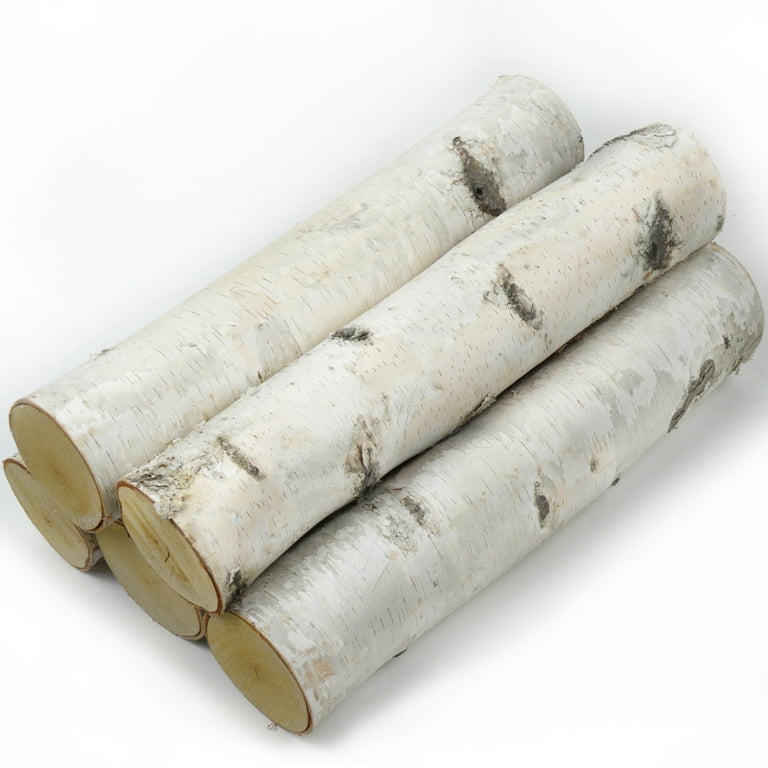 Amish-made Natural Split White Birch Logs 5-packs Great for