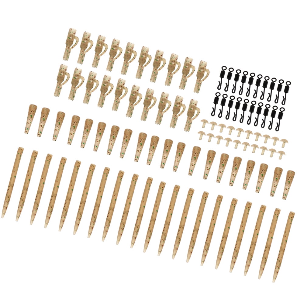 100 Pièces Accessoires Pêche Carpe - Clips Plomb, émerillons, Tubes Caoutchouc - Boîte Rangement - 10