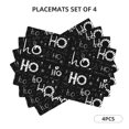 thumbnail image 3 of Placemats Set of 4 / 6, Ho-Ho-Ho 2 Placemats for Dining Table Indoor/Outdoors Heat Resistant Washable Placemats 18" x 12", 3 of 8