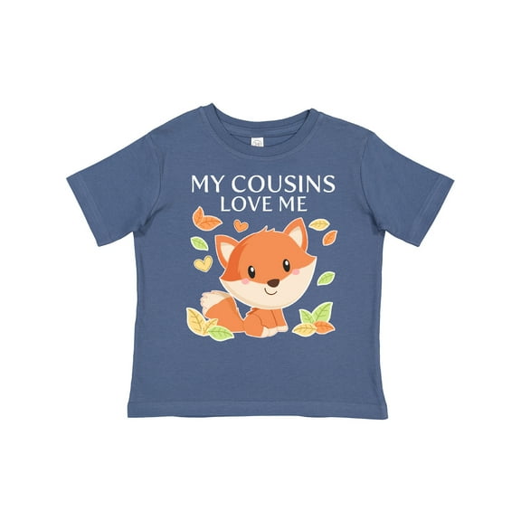 Inktastic My Cousins Love Me- Little Fox Boys or Girls Toddler T-Shirt