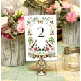 thumbnail image 3 of Darling Souvenir Floral & Guitar Frame Table Numbers Wedding Reception Table Cards Decor-5" x 7" (1 to 20), 3 of 4