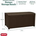 thumbnail image 6 of Keter Borneo 110 Gal Rattan Resin Patio Storage Deck Box & Bench (2 Pack), 6 of 13