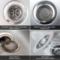 thumbnail image 3 of Qucyy Kitchen Sink Strainer - Food Catcher for Most Sink Drains - Rust Free Stainless Steel - 2 Pack - 4.5 Inch Diameter, 3 of 5