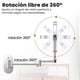thumbnail image 2 of Miraura Espejo para Bano con Luz LED Espejo de Maquillaje con Aumento 1X 5X Antiempanante Giratorio 360 con Brazo Extensible y Luz Blanca Regulable Recargable, 2 of 8