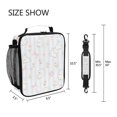 thumbnail image 5 of Haosy Bunnies Flowers Bow Striped Reusable Lunch Box Men/Women Insulated Lunch Bag for School Picnic Travel, 5 of 6