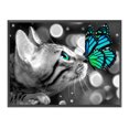 thumbnail image 3 of Cuadros Decorativos 11CT punto de cruz completo gato beso mariposa estampado DIY Animal impreso costura JShteea Nuevos Originales, 3 of 9