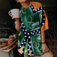 thumbnail image 2 of Blusa informal de manga corta con cuello redondo y manga corta para mujer con estampado del día de San Patricio Pompotops  hkajfhjk460237, 2 of 6
