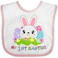 thumbnail image 3 of Inktastic My First Easter Cute Bunny with Eggs Boys or Girls Baby Bib, 3 of 4