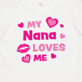 thumbnail image 4 of Inktastic Valentine's Day My Nana Loves Me Hearts and Lips Boys or Girls Baby T-Shirt, 4 of 5