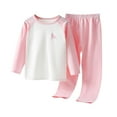 thumbnail image 3 of Sentuca Girls Pajamas Casual Long Sleeve Tops and Pajama Pants Home Loungewear Outfit Sets for Toddler Clothes Size 4 Years, 3 of 4