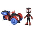 thumbnail image 1 of Marvel Spidey and His Amazing Friends Miles Morales Action Figure And Techno-Racer Vehicle, For Kids Ages 3 And Up, 1 of 8