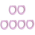 thumbnail image 4 of Raindrops 6 pcs  EVA O-shaped Toilet Mat Thicken Sticky Closestool Mat Practical Toilet Seat Cover Pads for Home Bathroom (Pink), 4 of 8