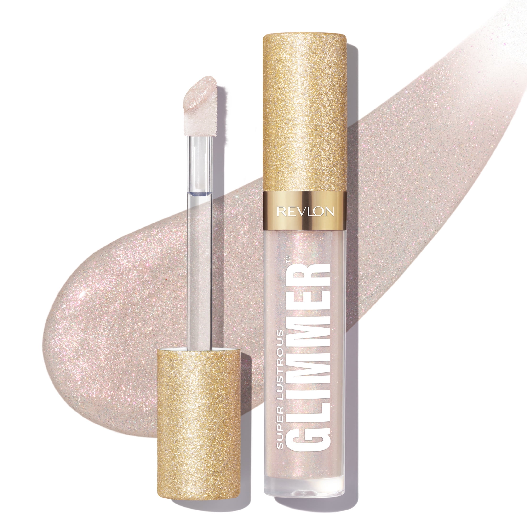 Revlon Super Lustrous Glimmer High-Shine Lip Gloss, Pink Prism 002 & Diamond Drama 001, Pack of 2