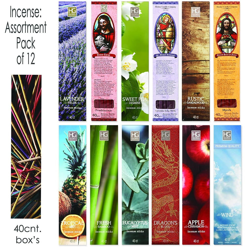 Hosley's 480 Pack, Assorted Incense Sticks