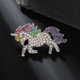 thumbnail image 2 of Broche con forma de unicornio brillante para mujer con cristal colorido, 2 of 2
