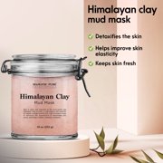 Majestic Pure Himalayan Clay Mud Mask for Face and Body - Exfoliating and Facial Acne Fighting Mask - Reduces Appearance of Pores, 10 oz