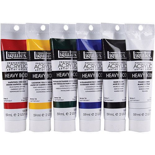 Liquitex Heavy Body Acrylic Paint 2 Ounce/Tube, Classic 6, 6/pkg