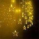 thumbnail image 3 of Star Led Curtain Light 96 Leds 8 Twinkle Modes Waterproof Icicle Lights 16/19 Drops for Balcony,Patio,Wedding Decoration, 3 of 5