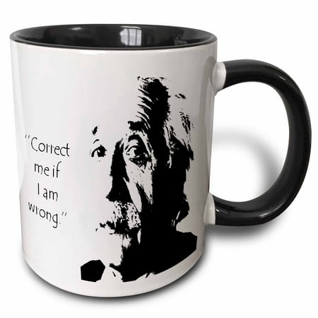 3dRose Einstein - humor, humour, mathematics, fun, funny, man, men - Two Tone Black Mug,