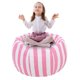 thumbnail image 1 of Ejoyous - Puf con almacenamiento de animales de peluche para niños, con cremallera mental adicional y asa de transporte, 1 of 1