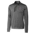 thumbnail image 2 of Men's Cutter & Buck  Gray Chicago Cubs Stealth Heathered Quarter-Zip Pullover Top, 2 of 3