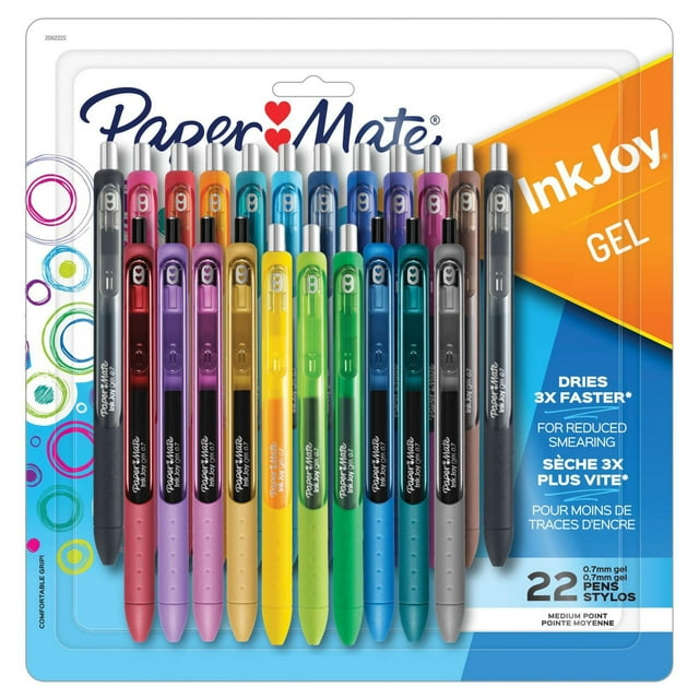 Paper Mate InkJoy Gel Pens, Medium Point (0.7 mm), Assorted Colours