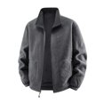 thumbnail image 4 of Jerdar Men's Fashion Fall and Winter Windproof and Waterproof Double-sided Wear Washed Cotton-padded Jacket with Long Sleeve Pocket Zipper Jacket Coat., 4 of 9