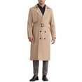 thumbnail image 2 of INSPIRE CHIC Classic Trench Coat for Men's Double Breasted Long Winter Overcoat with Belt, 2 of 5